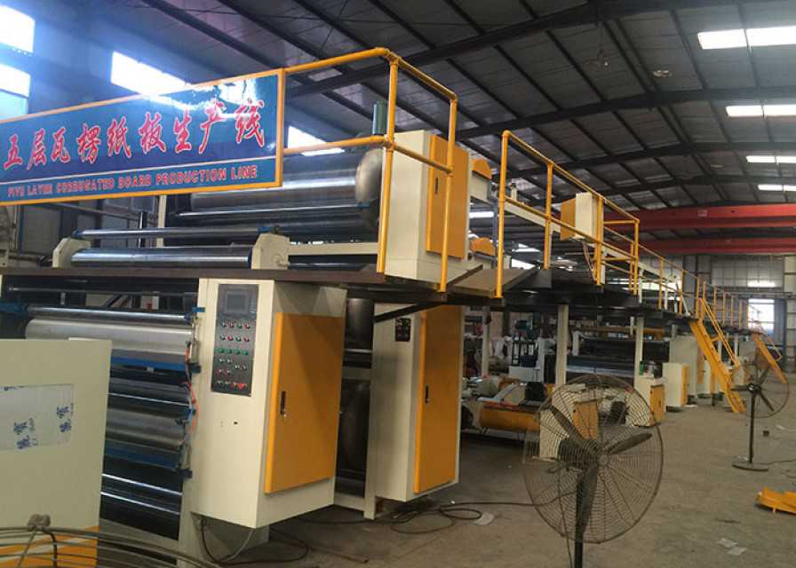 Steam Heating 5 Layer Corrugated Cardboard Production Line With 2000mm